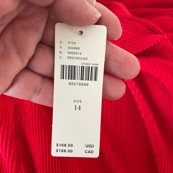 Anthropologie Red Plisse Halter Jumpsuit - Picture 8 of 16